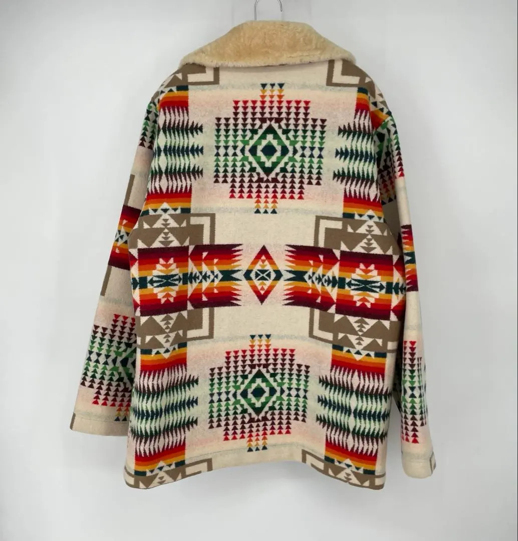 PENDLETON Wool Native Pattern Coat XL Multicolor … - image 2