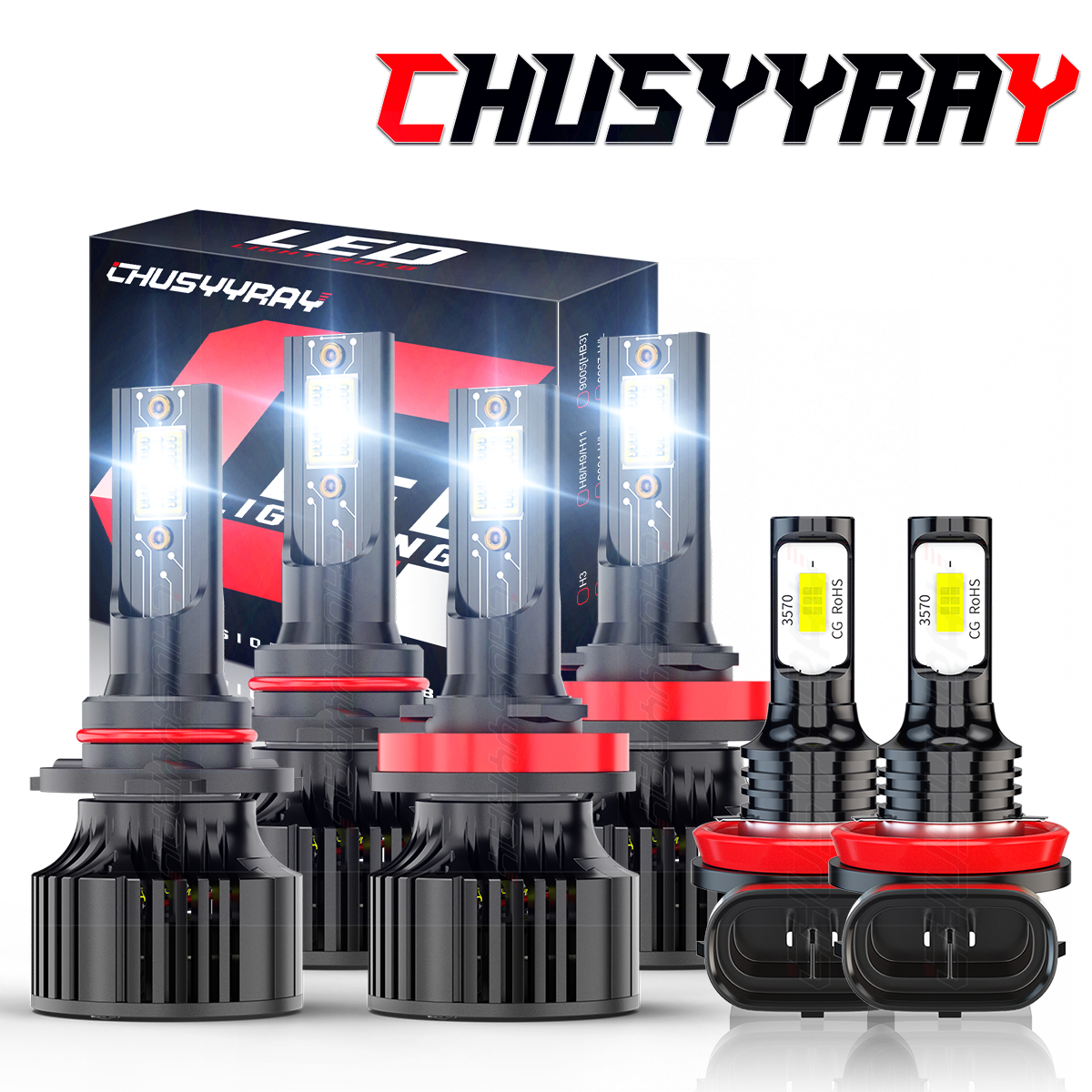 Para For 2019 2020 2021 2022 Ram 1500 2500 LED Hi /Lo+Kit de luces antiniebla