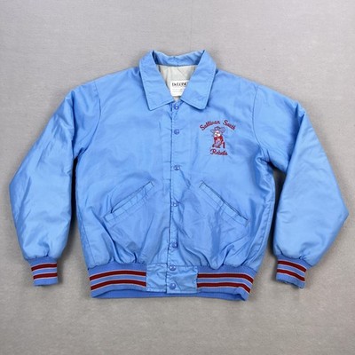 Vintage Sullivan South Rebels Jacket Mens Medium Blue DeLONG USA Coach 80s