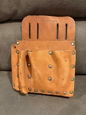 UNUSED ! 1979 Bell System B Leather Tool Belt Pouch - BURGESS LEA CO. NOS