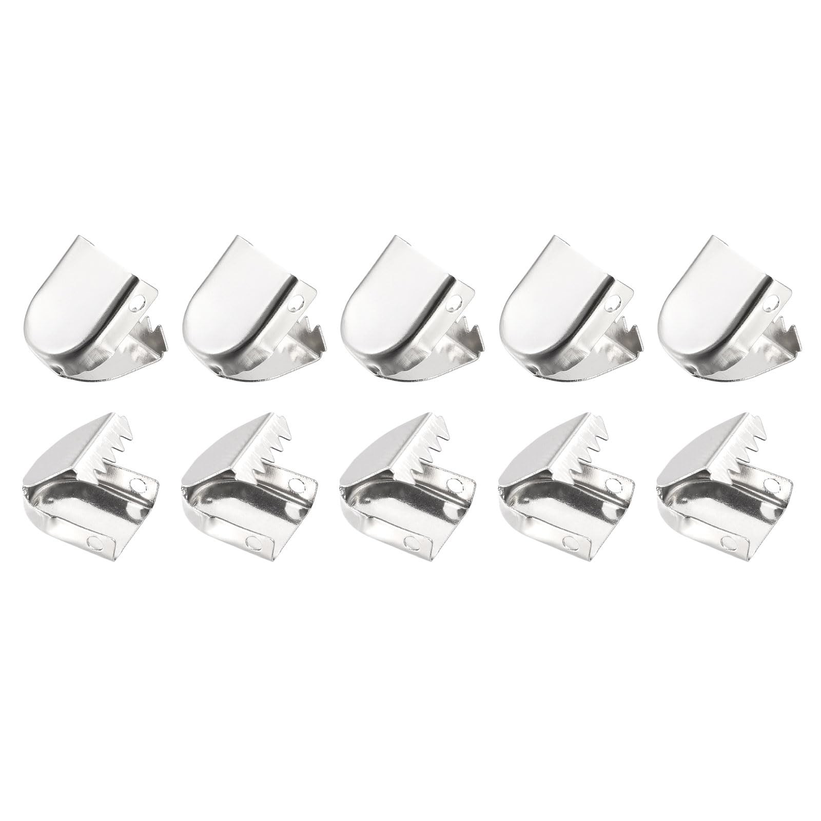 Shoelace End Clips 30 Pack Stainless Steel Elastic Shoe Laces Clip Silver