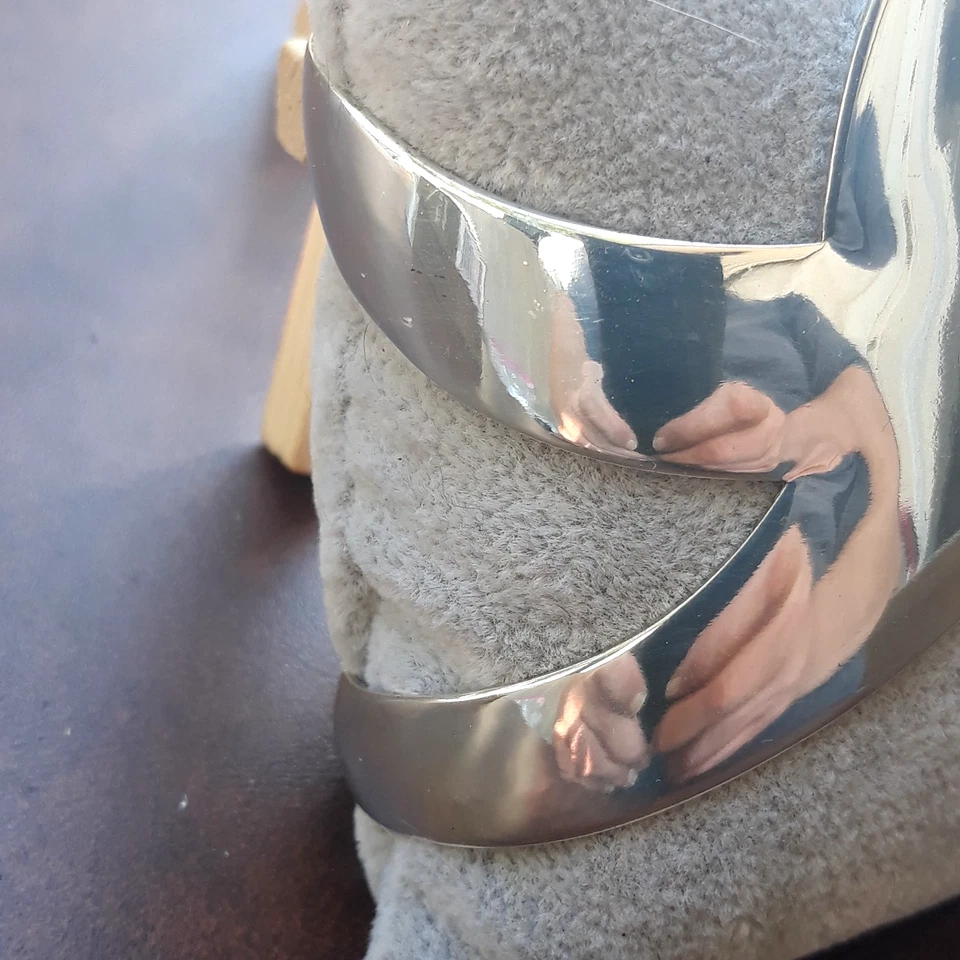 Brighton Starfish Crystal Rhinestone Silver Tone Large Cuff Bracelet 7.5" - Image 2 of 4