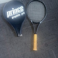 Prince Graphite Pro Series 90 Tennis Racquet 4 3/8 Grip w/ Cover Strung Ok Cond