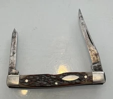 VINTAGE WESTERN Boulder Colo Rare Tang USA 2 Blade Pocket Knife - Nice!