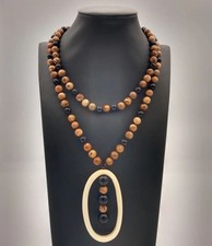 🔴🟡🟡 COLLANA LUNGA  IN PIETRE NATURALI PER  UOMO E DONNA