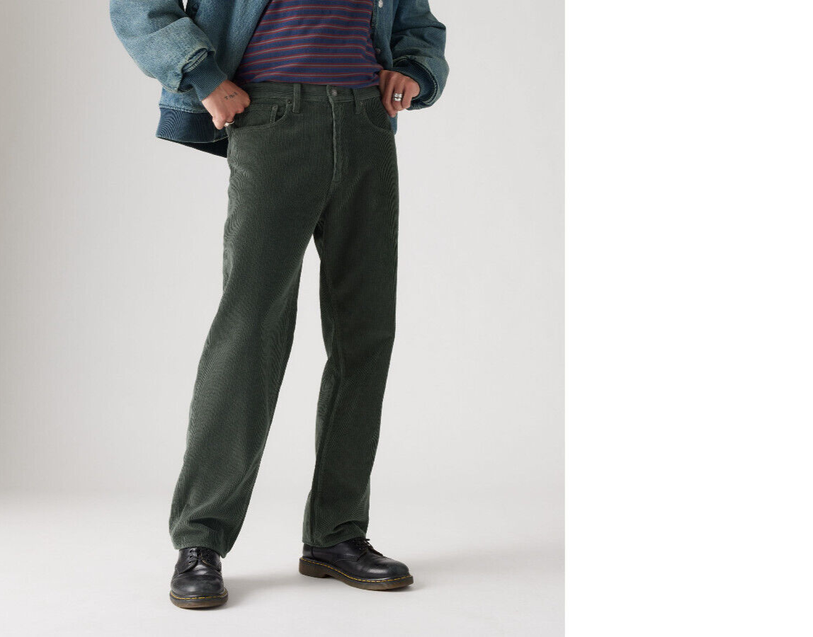 Levi's Premium 568 Loose Straight Corduroy Men's Jeans Green