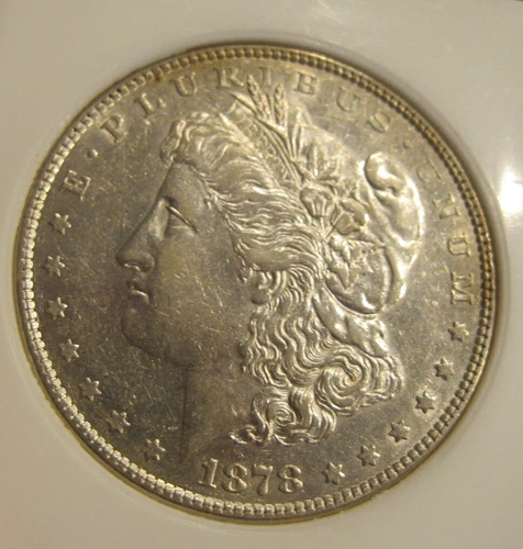 1878 Morgan silver dollar - 8TF, RARE, AU, Light Toning 4936