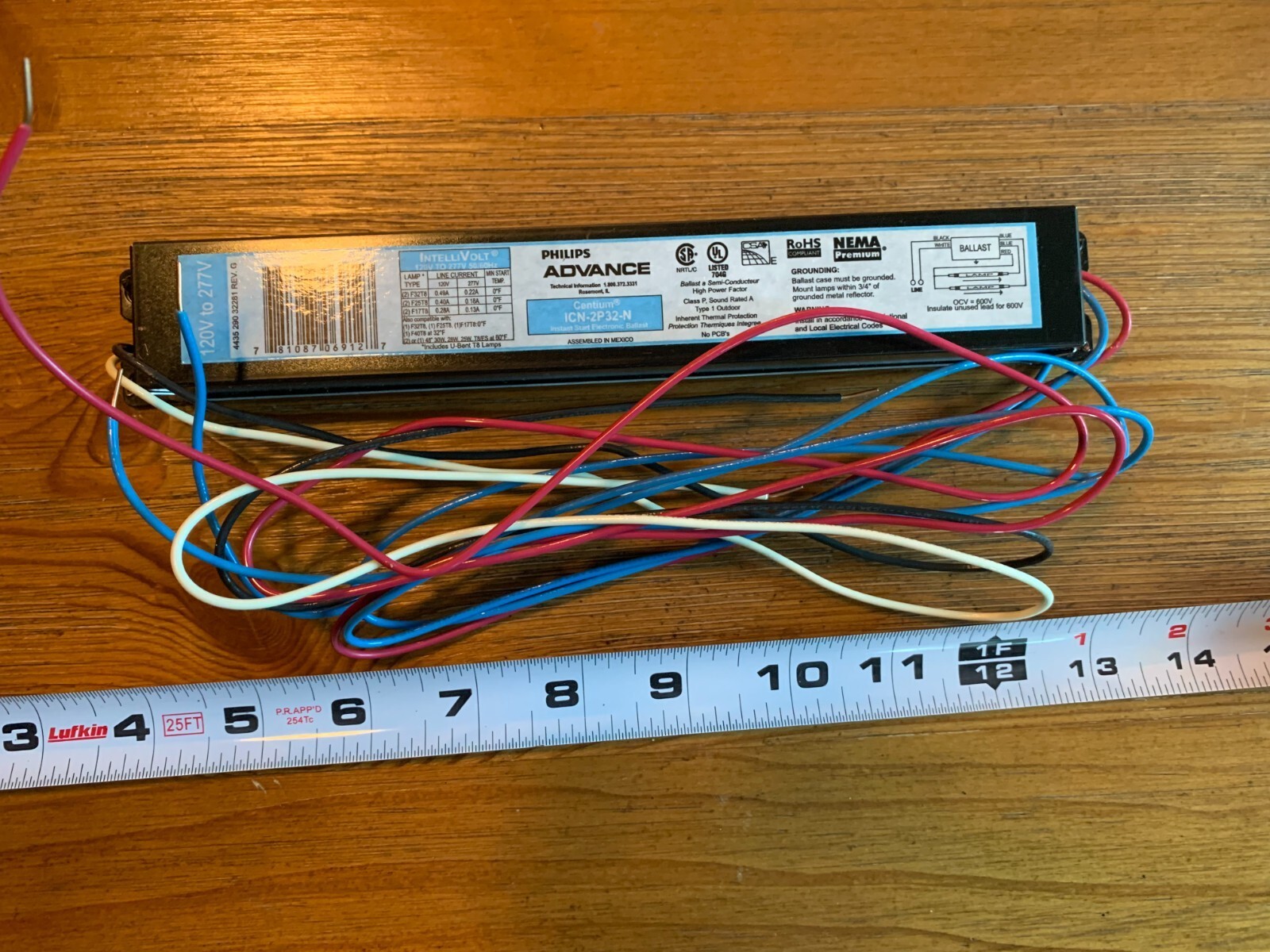 Phillips Advance Instant Start Electronic Ballast ICN2P32N C10