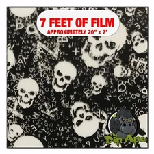 Hydrographic film Alphabet Skulls hydro dipping 7' x 20" hydro dip