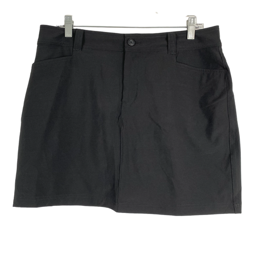 Eddie Bauer Skort Rock Größe 10 schwarz Outdoor Wandern Polyester Elasthan SS-1060