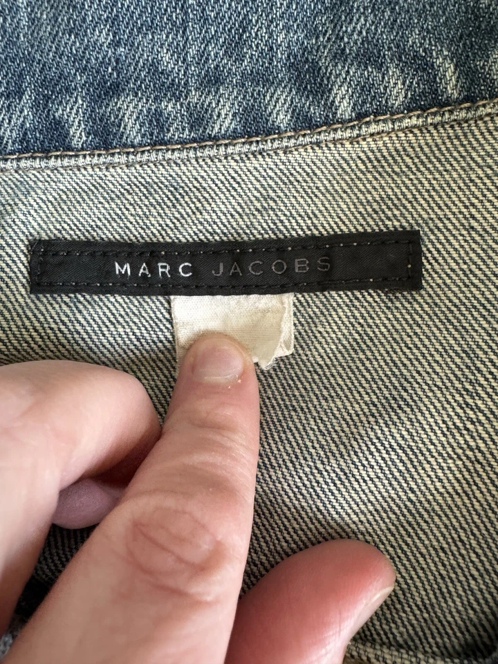 Rare Marc Jacobs Jean Jacket Denim graffiti doodles women medium early 2000s y2k - Image 4 of 4