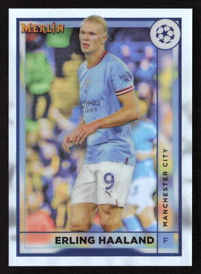2023 Topps Chrome Merlin UEFA #92 Erling Haaland Refractor 2023 Topps Chrome Merlin UEFA #92 Erling Haaland Refractor