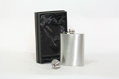 Flachmann Set 8 Oz verspiegelt Edelstahl (VERPACKT) PERFEKTE GESCHENKIDEE 