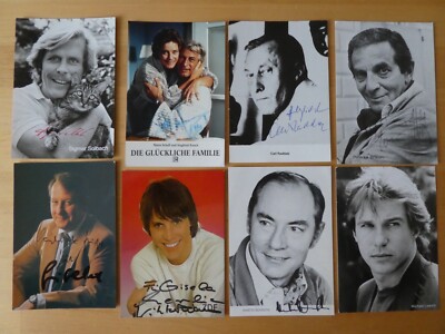 8 Autogramme Autogrammkarte Schauspieler SIEGFRIED RAUCH SIGMAR SOLBACH