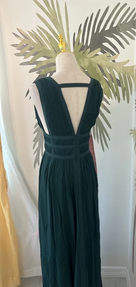 Nuevo con etiquetas, Nicole Miller, vestido de gladiador de collar de diosa de la seda, modelo de piso (precio de venta sugerido por el fabricante $495) talla 2 Foto 3 de 4