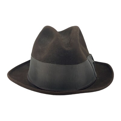 Fedora Hat Brown Champ Kasmir Finish Western Hills McAlpins