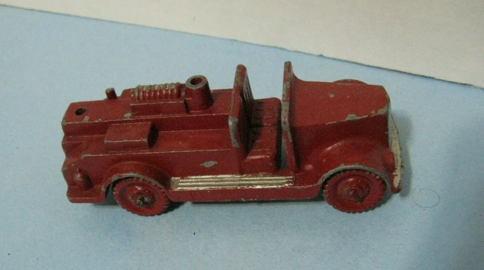 Charben's Vintage Red Die-Cast Fire Truck Mickey Mouse (?) Rare Design - Image 3 of 4