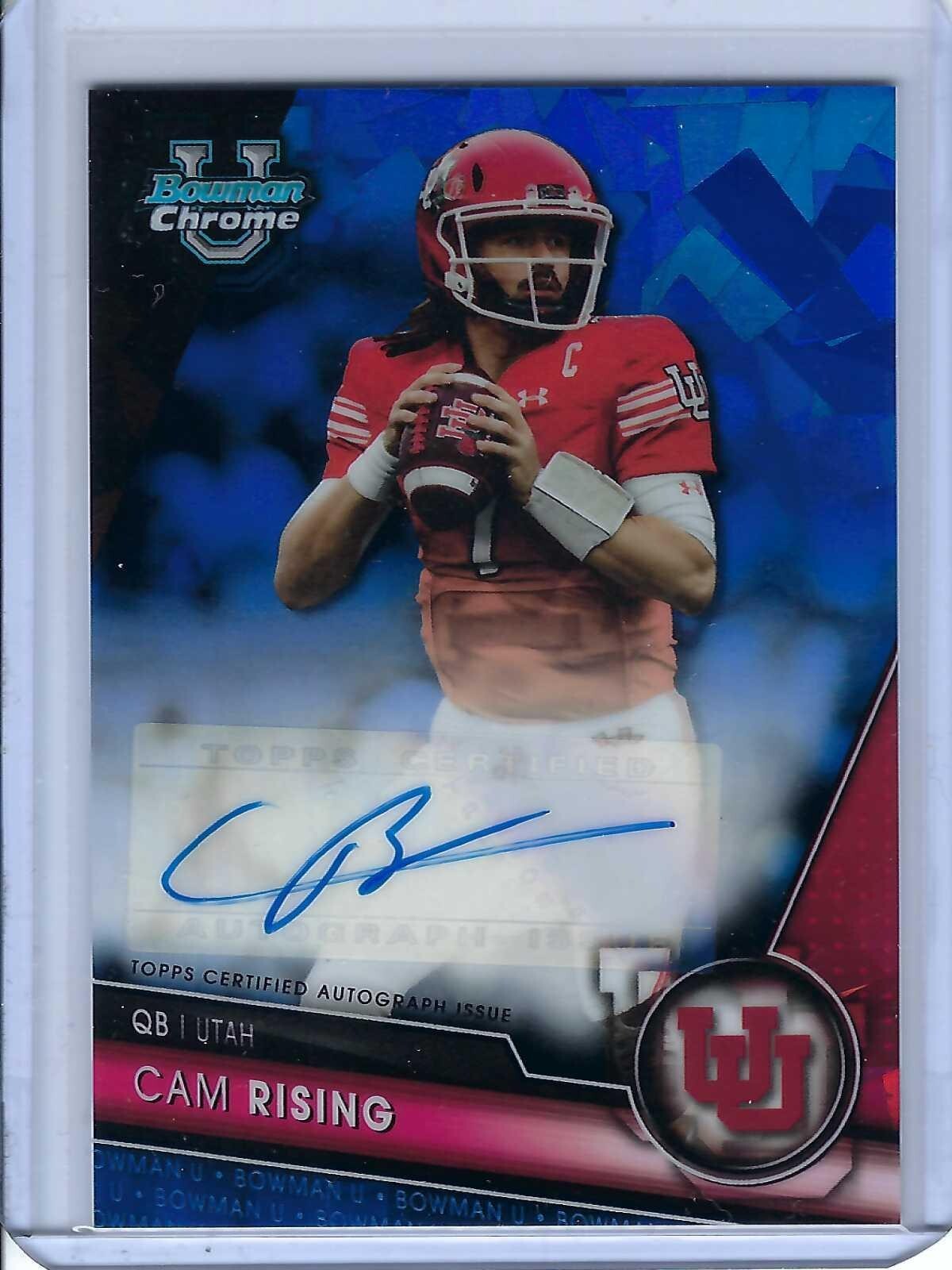 2023 BOWMAN UNIVERSITY CHROME SAPPHIRE CAMERON CAM RISING CARD # PA-CAM AUTO