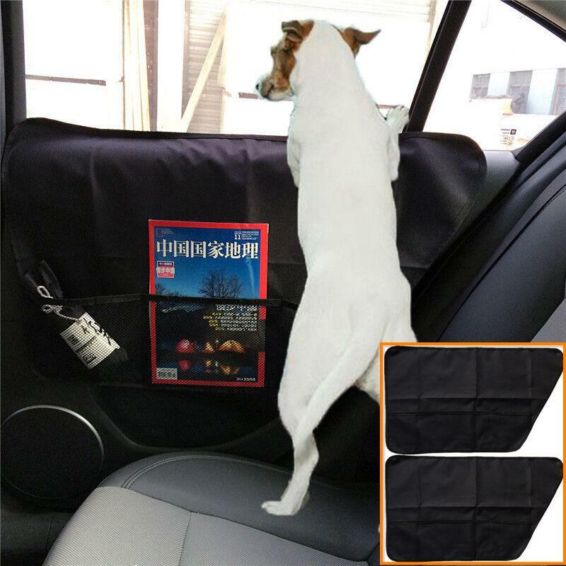 2pc Pet Dog Seat Cover Car Front&Rear Door Panel Protector Scratch Guard for Dog