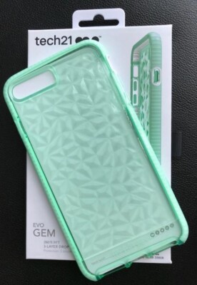 Tech21 Hülle Einbaurückseite für iPhone 7 Plus/iPhone 8 Plus Abdeckung - Evo Edelstein grün