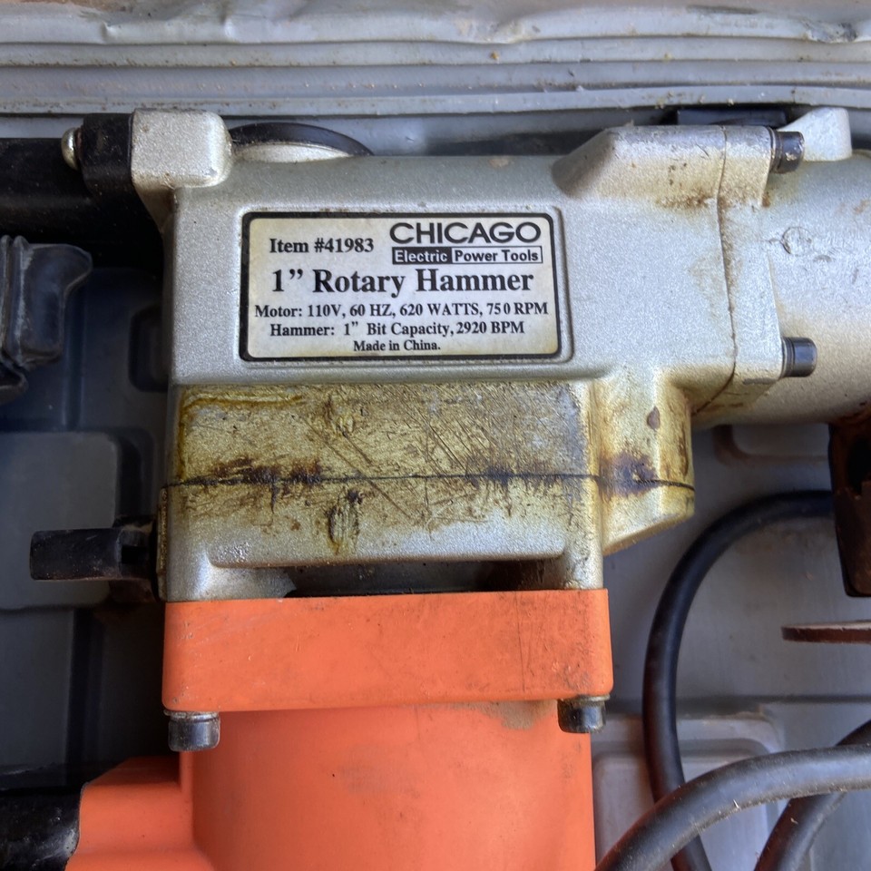 CHICAGO Electric Power Tool 1” Rotary Hammer Drill Model 41983 With