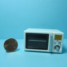 Dollhouse Miniature Realistic Kitchen Microwave with Working Door & Shelf G7779