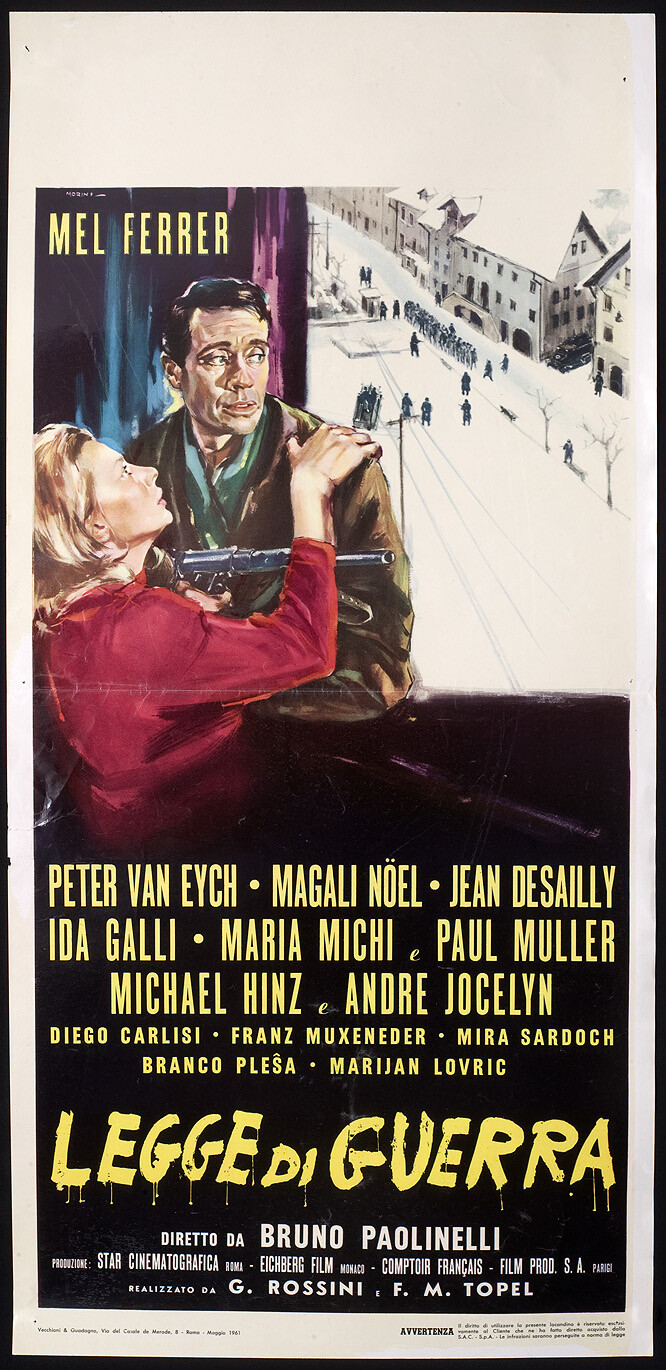 Locandina originale film Legge di guerra (1961) - Regia di Bruno Paolinelli
