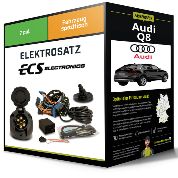 Elektrosatz 7-Pol Spezifisch für Audi Q8 02.2018-Jetzt NEU ECS Electronics-image