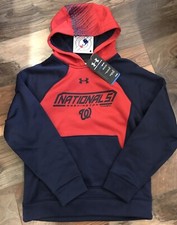 MLB Washington Nationals under armour kids hoodie youth small coldgear