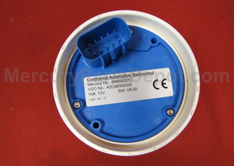 Mercury SmartCraft SC1000 Speedometer 80 mph Grey P/N#: 8M0135654