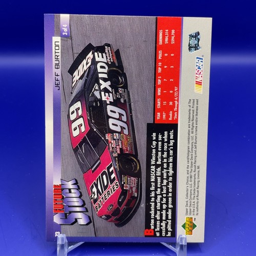 Jeff Burton No.73 Car Card Motor classic NASCAR 1997 F/S a - Picture 6 of 6