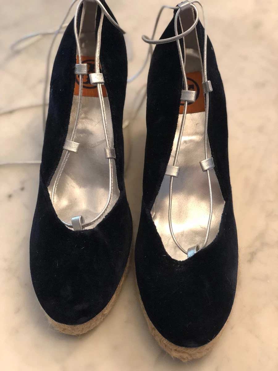 Tory burch velvet espadrilles top