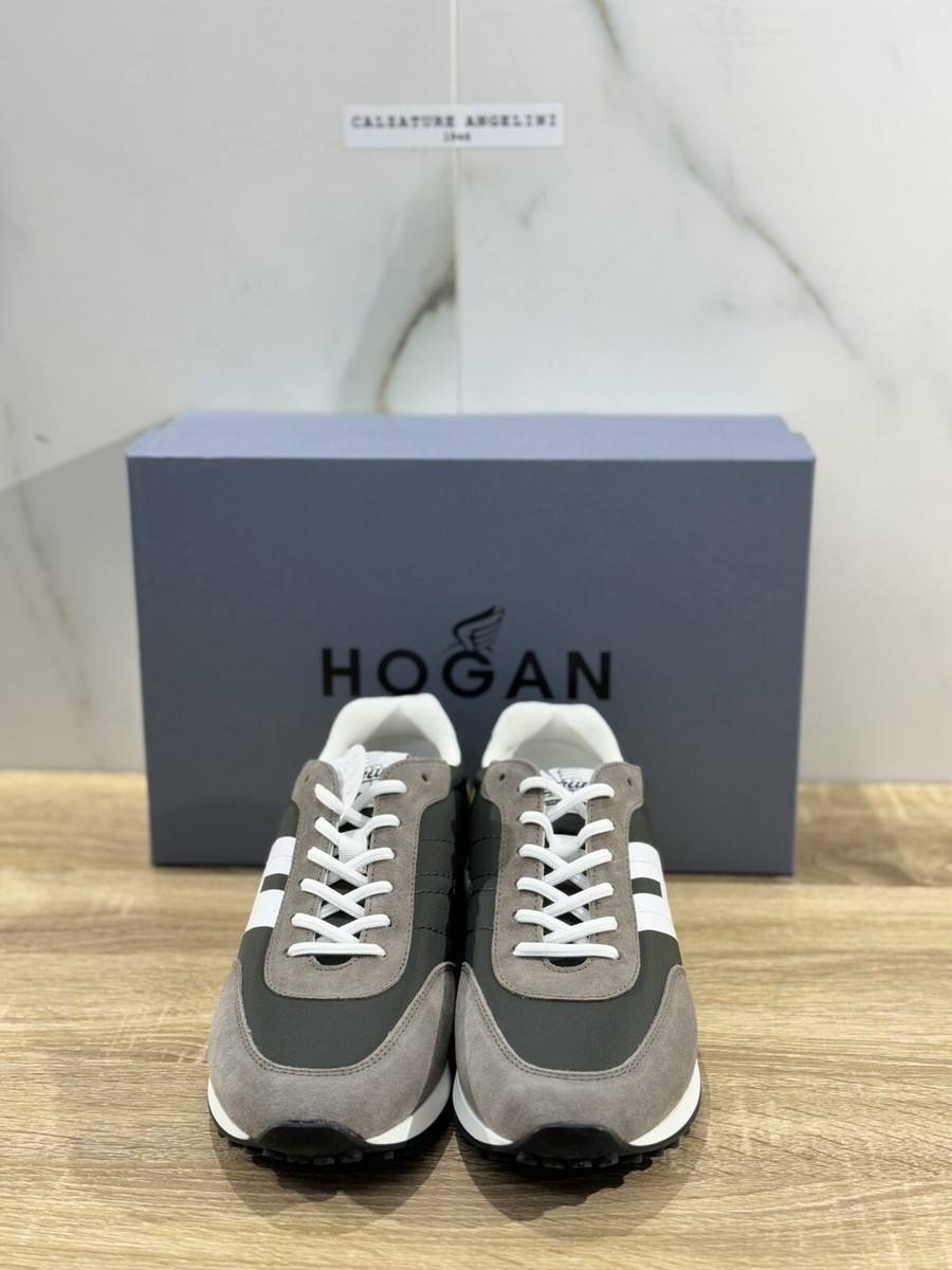 HOGAN SS スニーカー ブラック系 Made In Italy Hogan Sneaker Uomo H429 Leather Tobacco Luxury Shoes Hogan