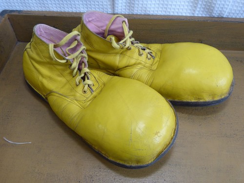 1940-50s Leather Clown Shoes custom made 1-of-a-kind 14" long women's size 8 - Picture 16 of 21