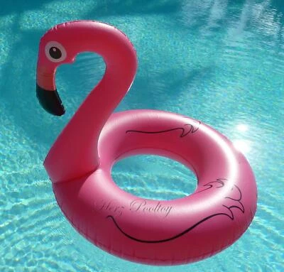 HPT Großer XL aufblasbarer Schwimmring Schwimmreifen Flamingo Style ~110cm