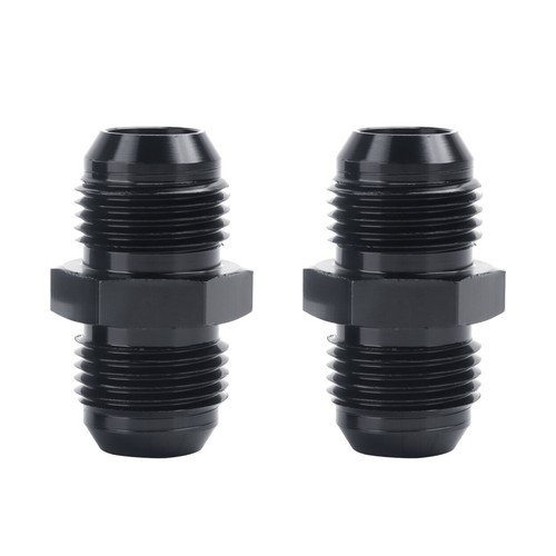 8AN to 8AN Male Flare Coupler Union Straight Fuel Hose Adapter Fitting 2 PCS - Picture 3 of 12
