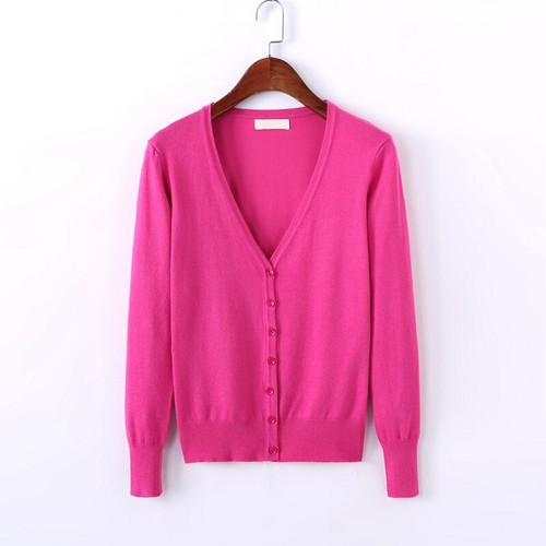 Womens Cardigan Long Sleeve Ladies V-neck Knitted Casual Top Cardigans Outwear - Picture 20 of 32