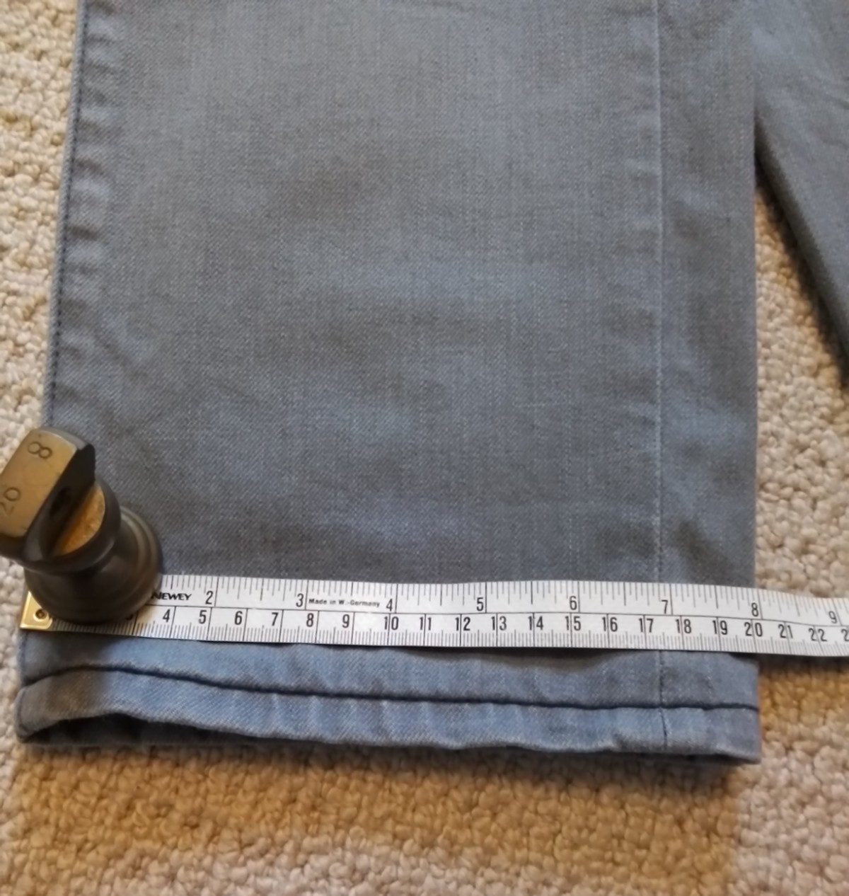 Mens Jeff Banks Straight Leg Jeans Grey Button W34 L29 Very Good Condition image 10