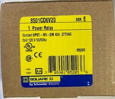 2X Square D 8501C07V20 SER. Relé de alimentación E SPST NO 277VAC 40A 120V bobina enviada!