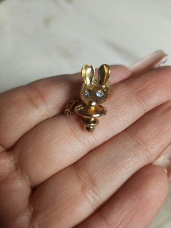 Gold Tone Mouse Tie Tack with Clear Stone Eyes for Men Animal Theme