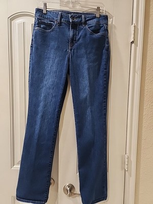NYDJ Women's Blue Straight Jeans Lift x Tuck Size 6. Inseam 30''