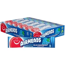 Airheads Blue Raspberry Candy Pack 36 Individually Wrapped Chewy Treats