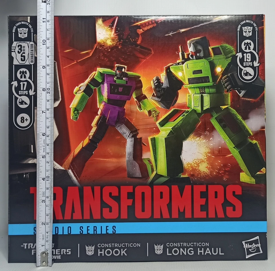TRANSFORMERS STUDIO SERIES DEVASTATOR CONSTRUCTICON LONG HAUL & HOOK SET MISB - Image 2 of 4