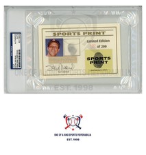 1993 SPORTS PRINT STAN MUSIAL THUMB PRINT AND AUTOGRAPH LIMITED EDITION #132/200