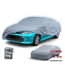 Sedan Car Covers All-Weather Protection, 1-Sedan C5 196"-205" Basic Guard-Grey