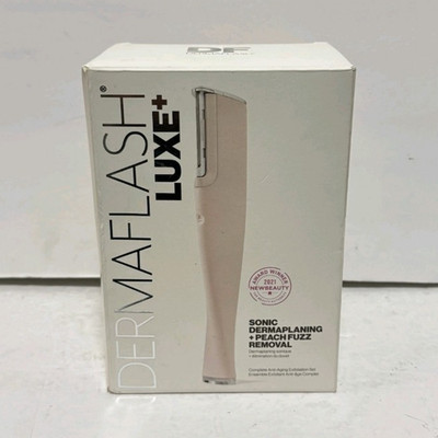 DERMAFLASH LUXE+ Sonic Dermaplaning Exfoliator Peach Fuzz 2-Speed USB Pink