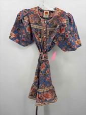 Pre-Owned Farm Rio Blue Size Medium Short Short Sleeve Dress