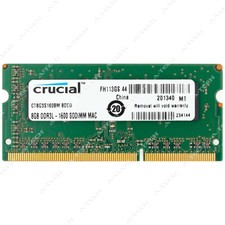 Crucial 8GB DDR3 1600 MHz PC3-12800 2Rx8 SODIMM Laptop Memory RAM CT8G3S160BM