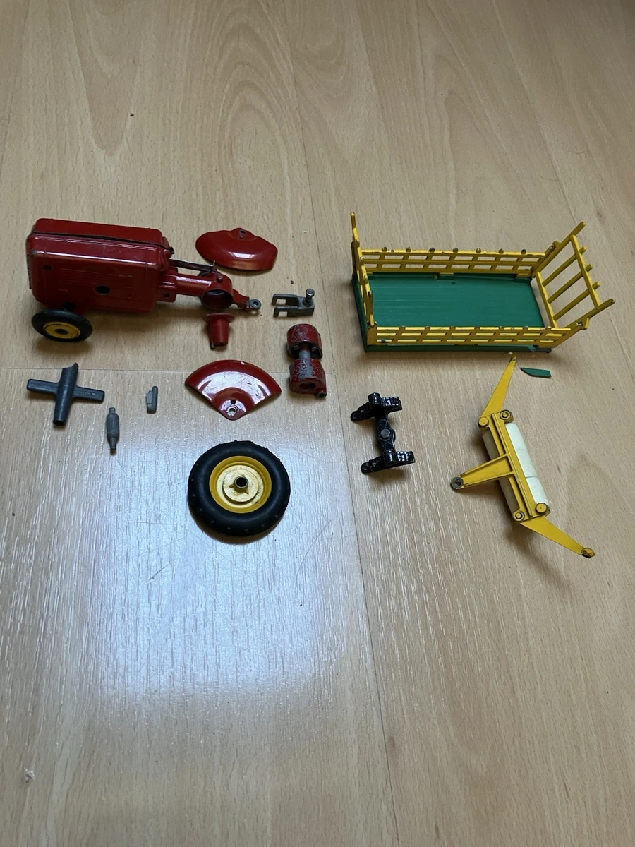 RARE SOLIDO DEMONTABLE COFFRET TRACTEUR AGRICOLE REMORQUE PIECES DETACHEES 1948