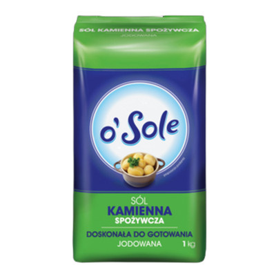 5900977001862 Sól Kamienna spożywcza jodowana 1 kg o'Sole Cenos